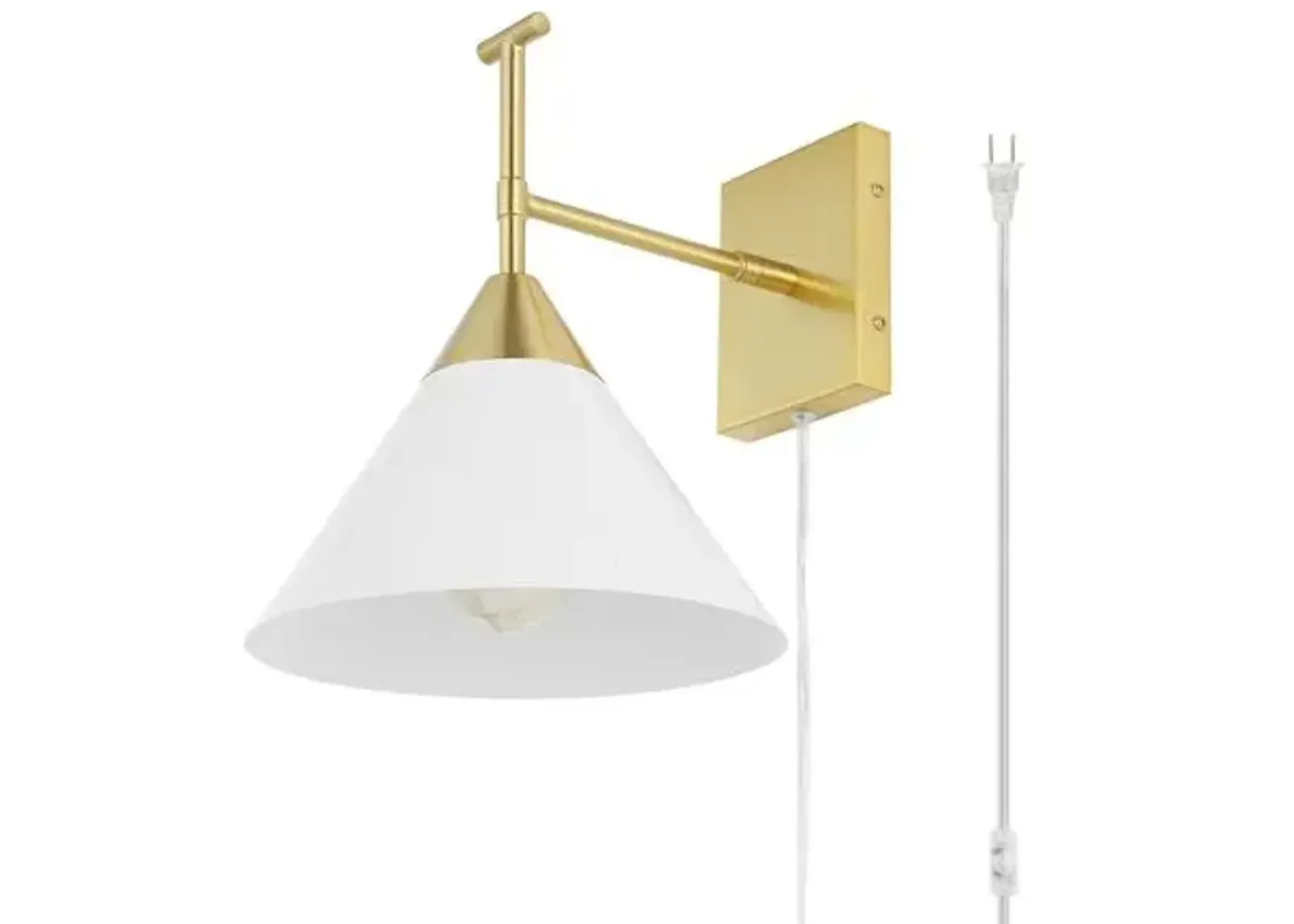 Melena 12.5" Plug-In Wall Sconce - Gold