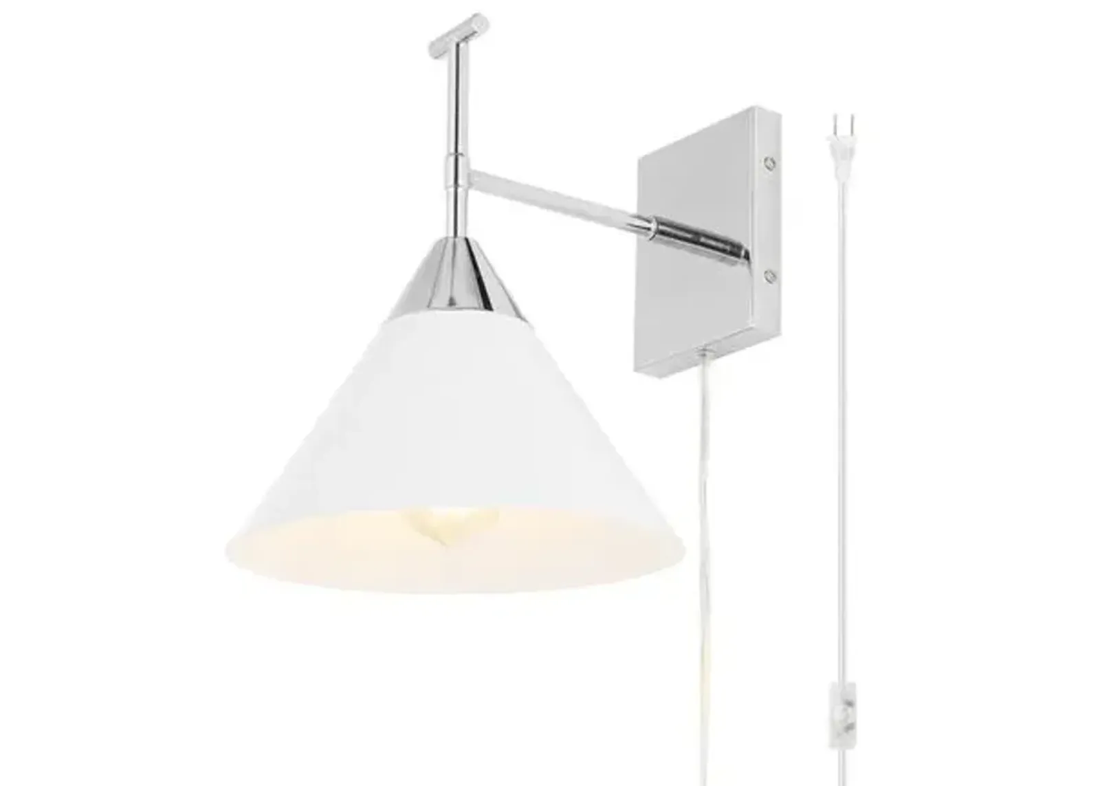 Melena 12.5" Plug-In Wall Sconce - Silver