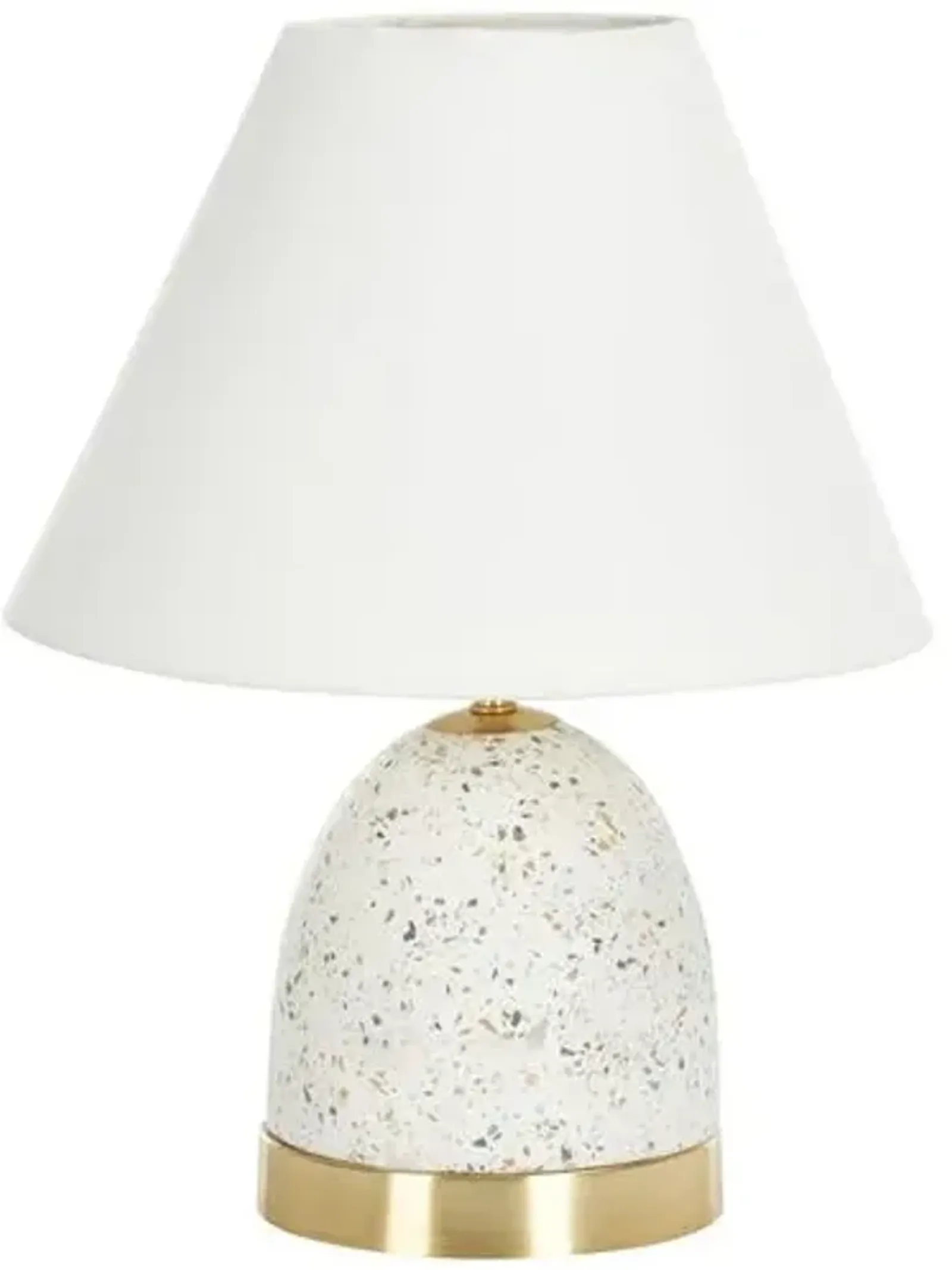 Vella 16" Terrazo Table Lamp - White/Gold