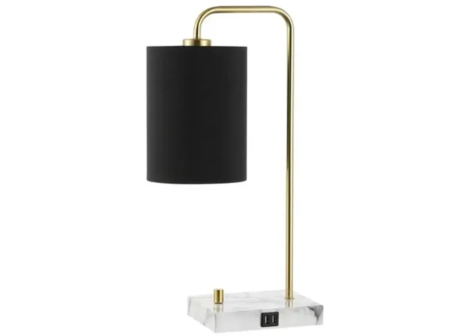 Starlet 20" Table Lamp W/ Usb - Black/Gold