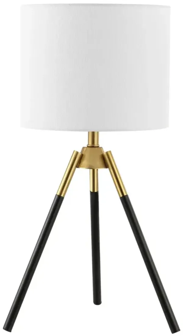 Janice 21.5" Tripod Table Lamp - Black/Brass