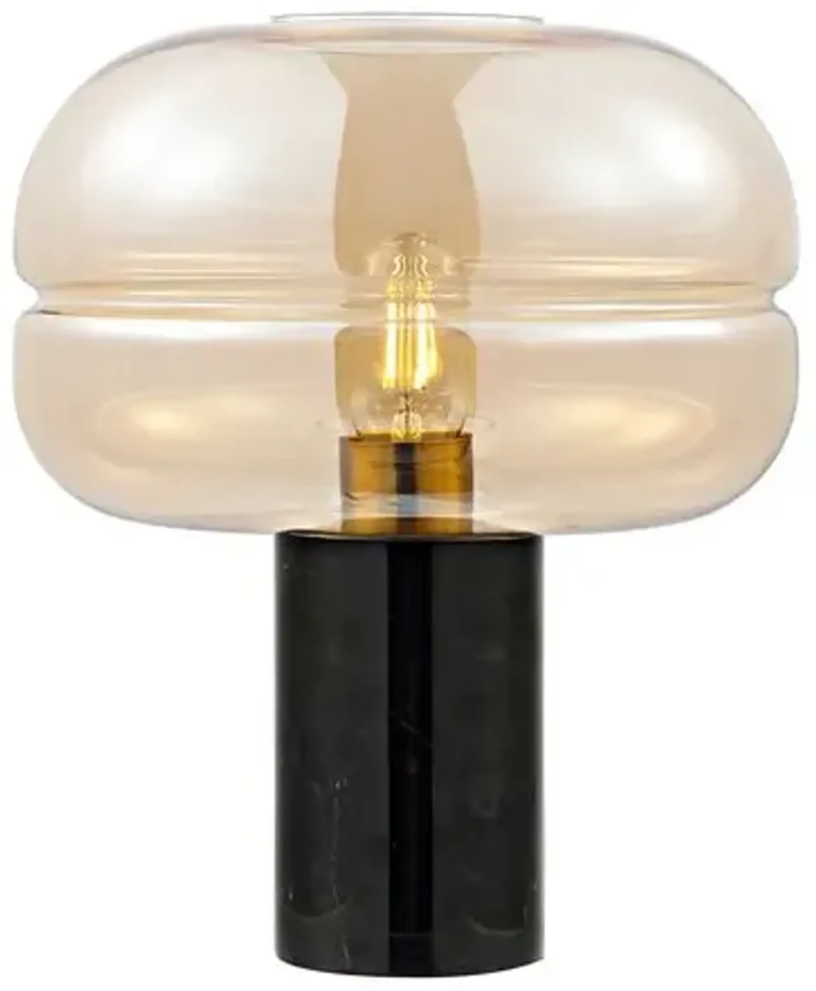 Elowyn 14" Table Lamp - Amber/Black Marble