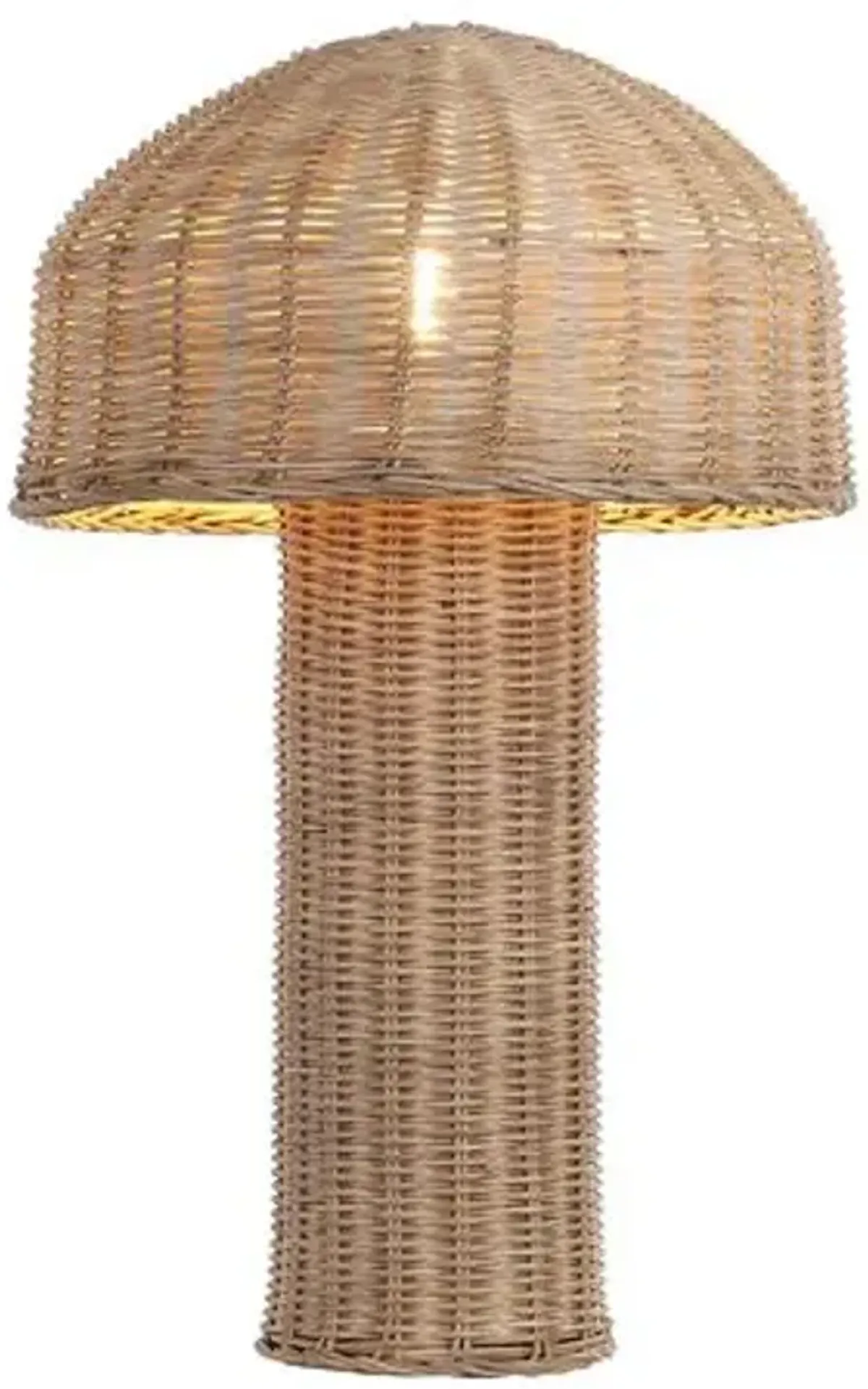 Roselyn 16.25" Rattan Table Lamp - Natural - Brown