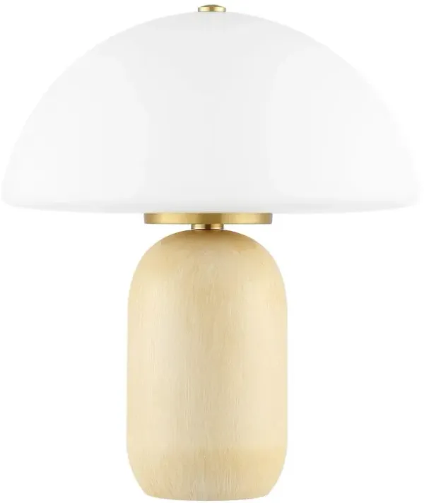 Cowen 13.5" Table Lamp - Natural/Brass - White