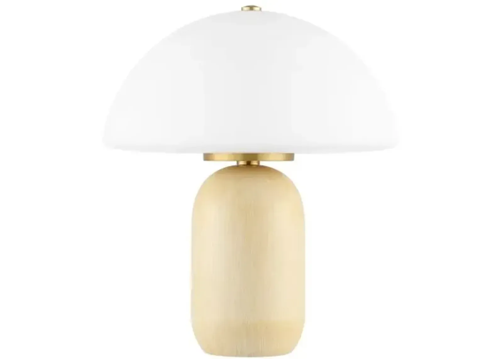 Cowen 13.5" Table Lamp - Natural/Brass - White