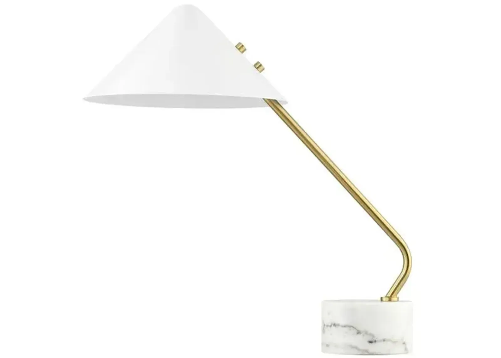 Elish 20.75" Table Lamp - White/Brass