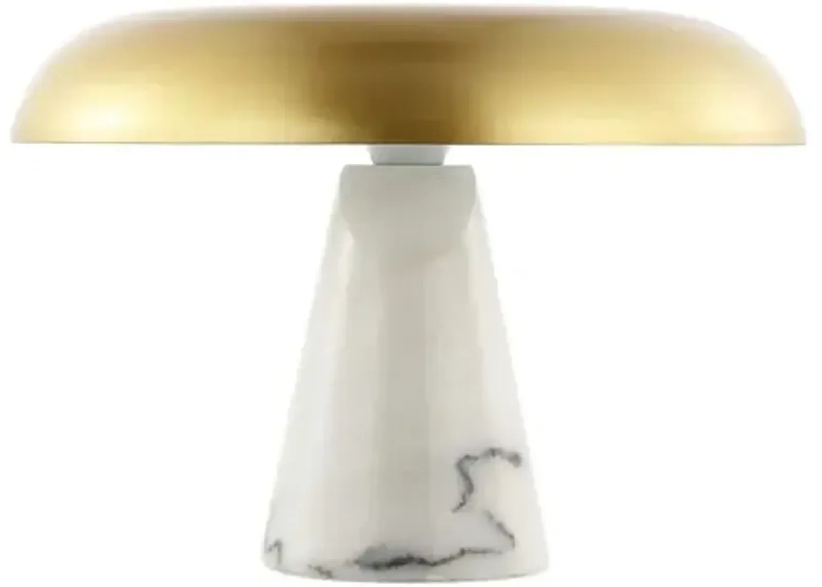 Jebel 10" Table Lamp - Brass/White Marble - Gold