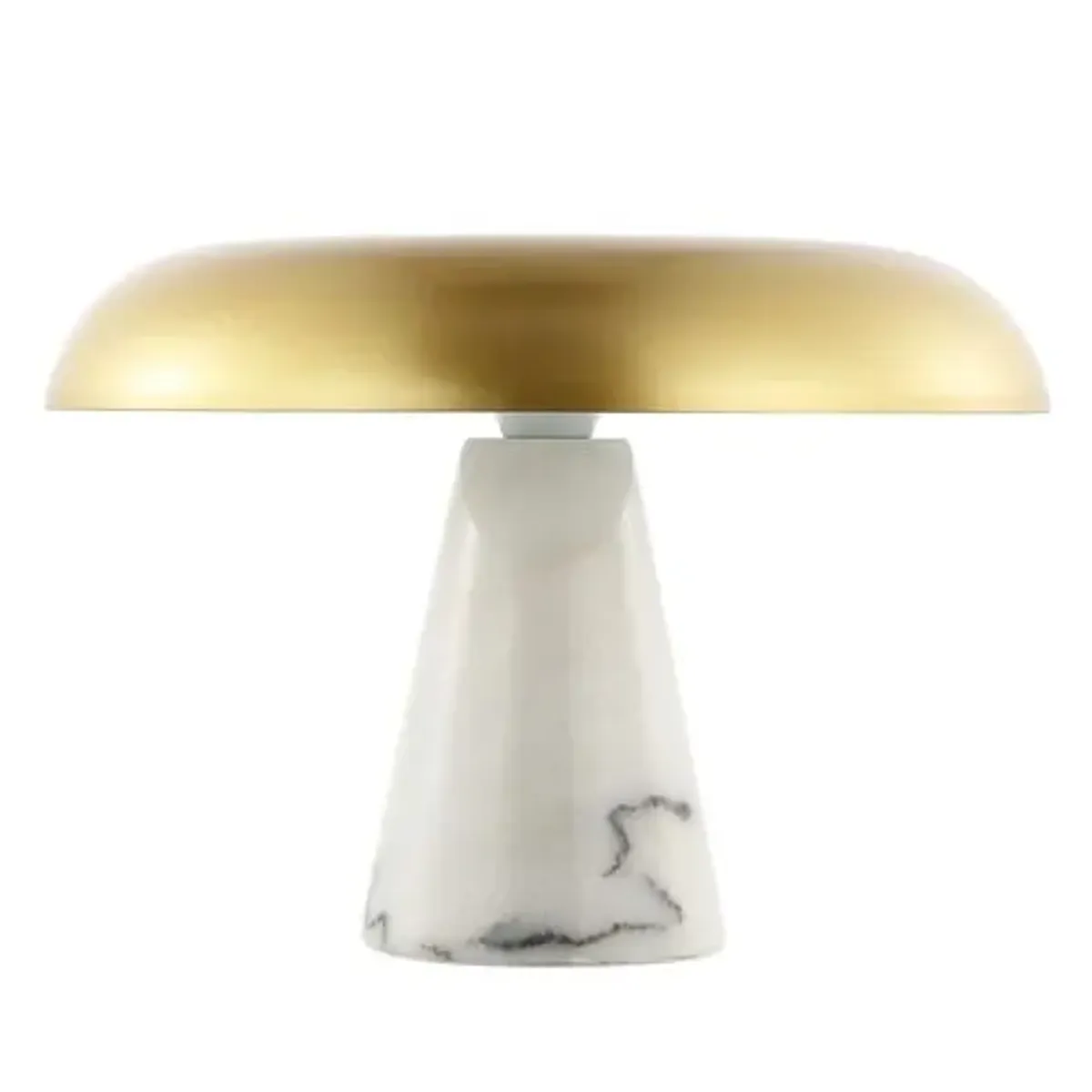 Jebel 10" Dome Table Lamp - Brass/White Marble - Gold