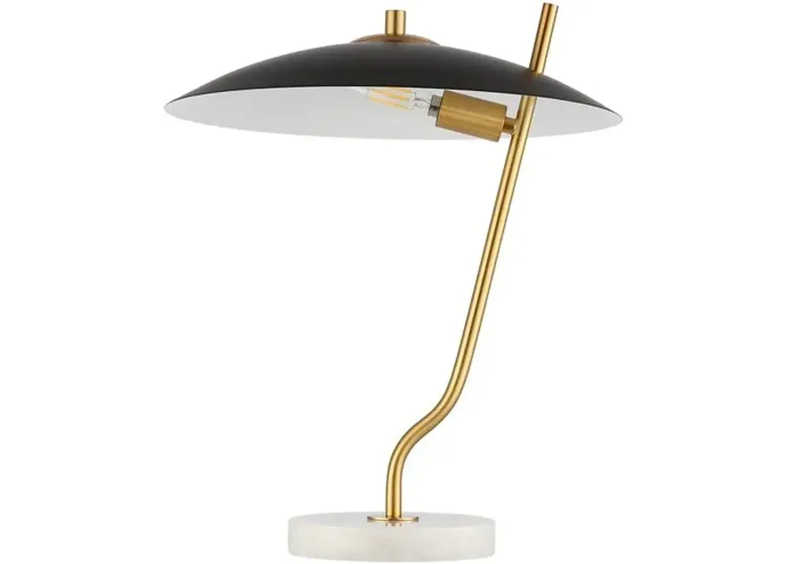 Randon 16" Table Lamp - Black/Brass