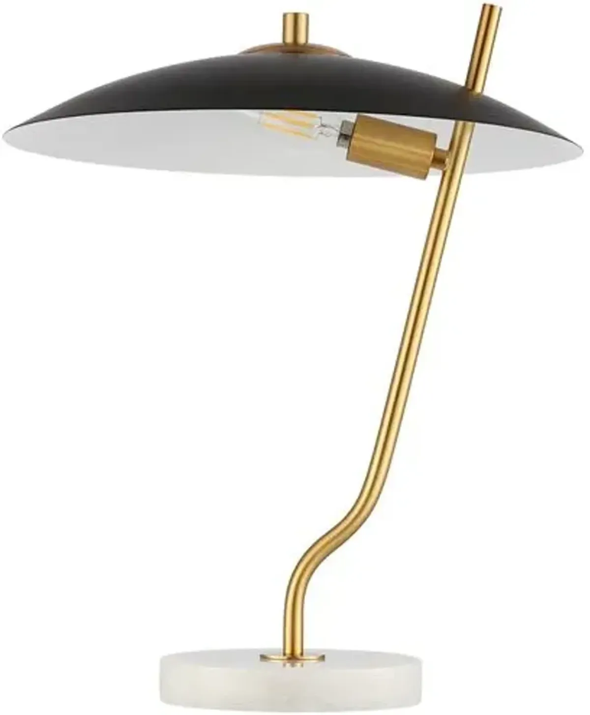 Randon 16" Table Lamp - Black/Brass