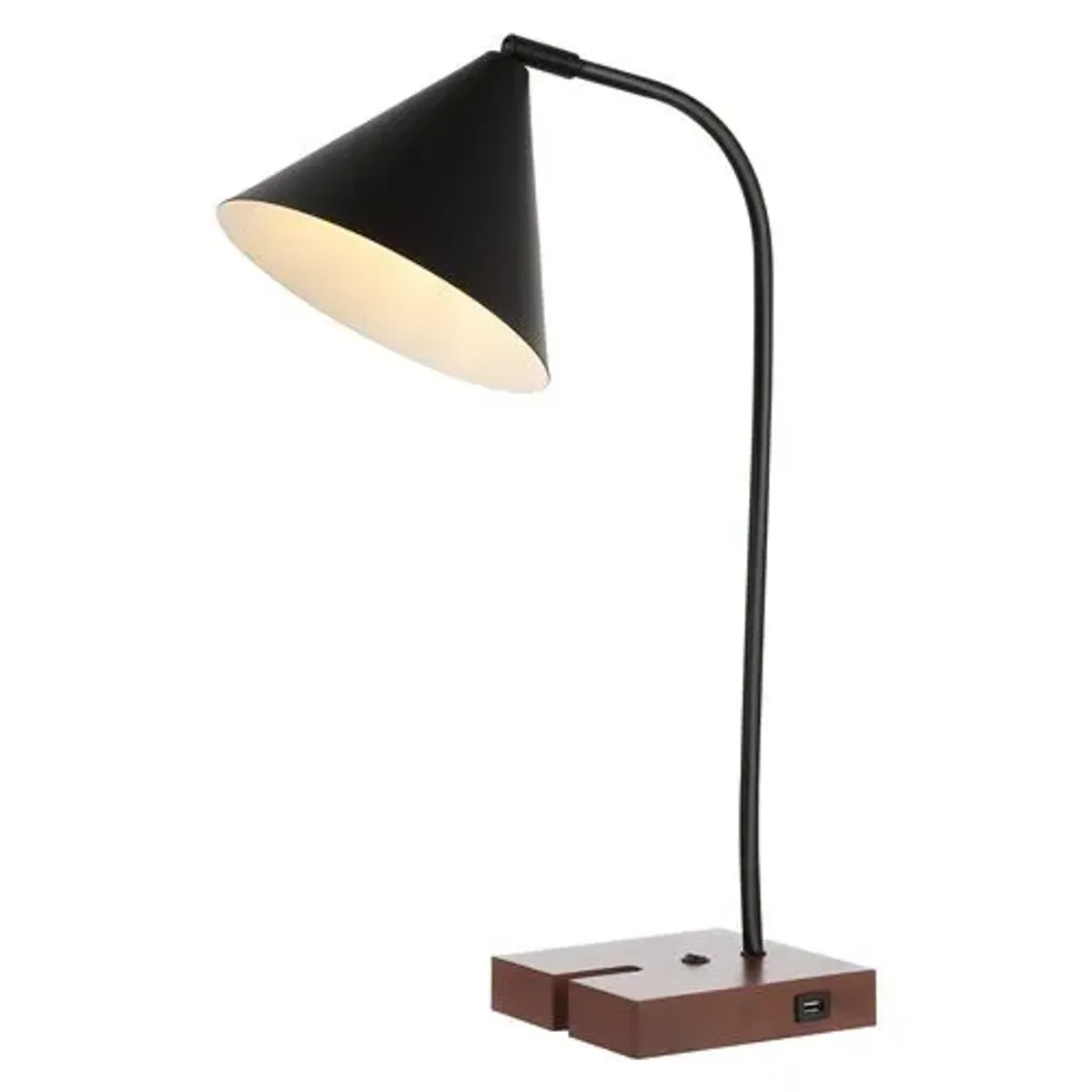 Bennie 22.5" Table Lamp W/ Usb Port - Black