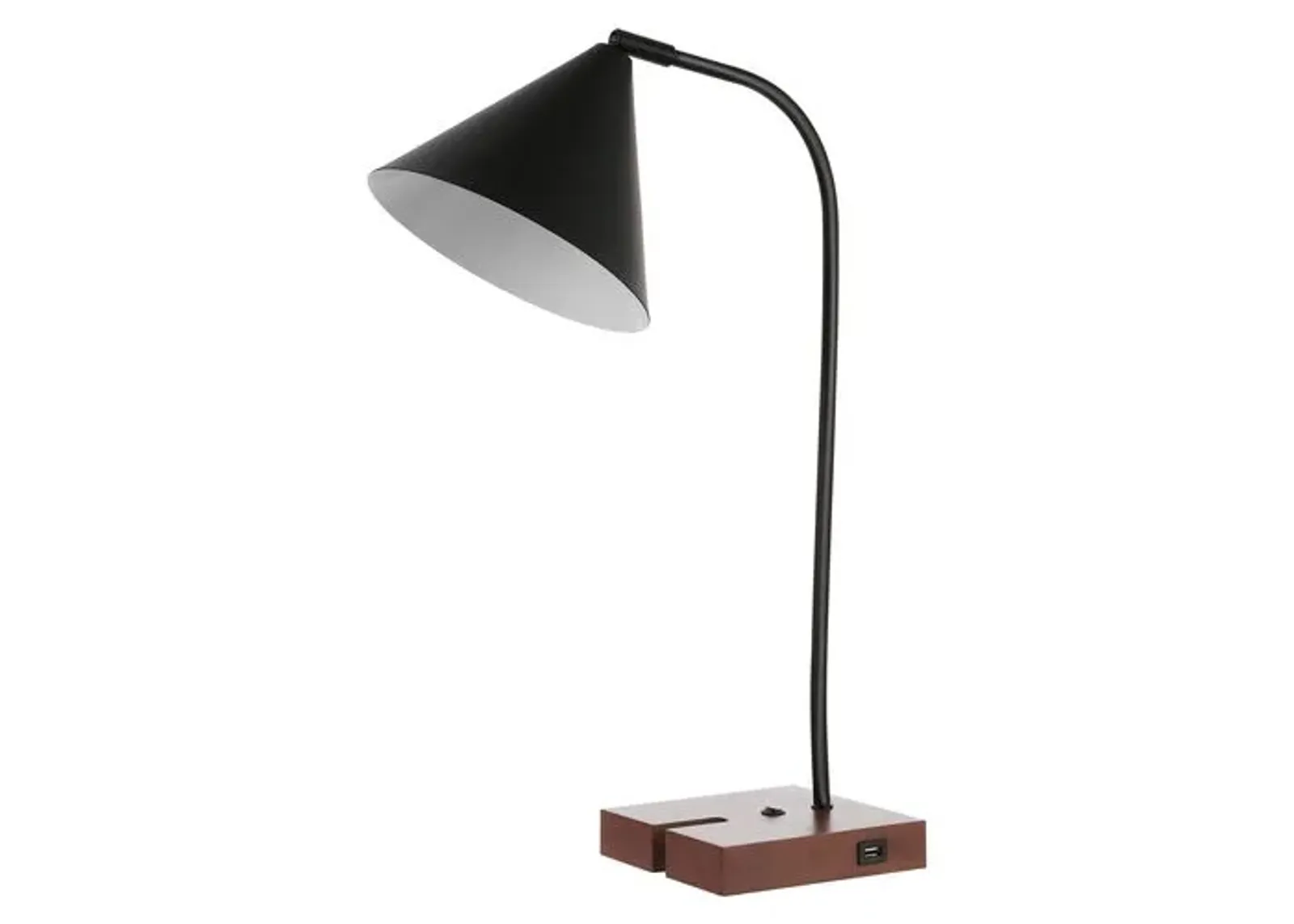 Bennie 22.5" Table Lamp W/ Usb Port - Black