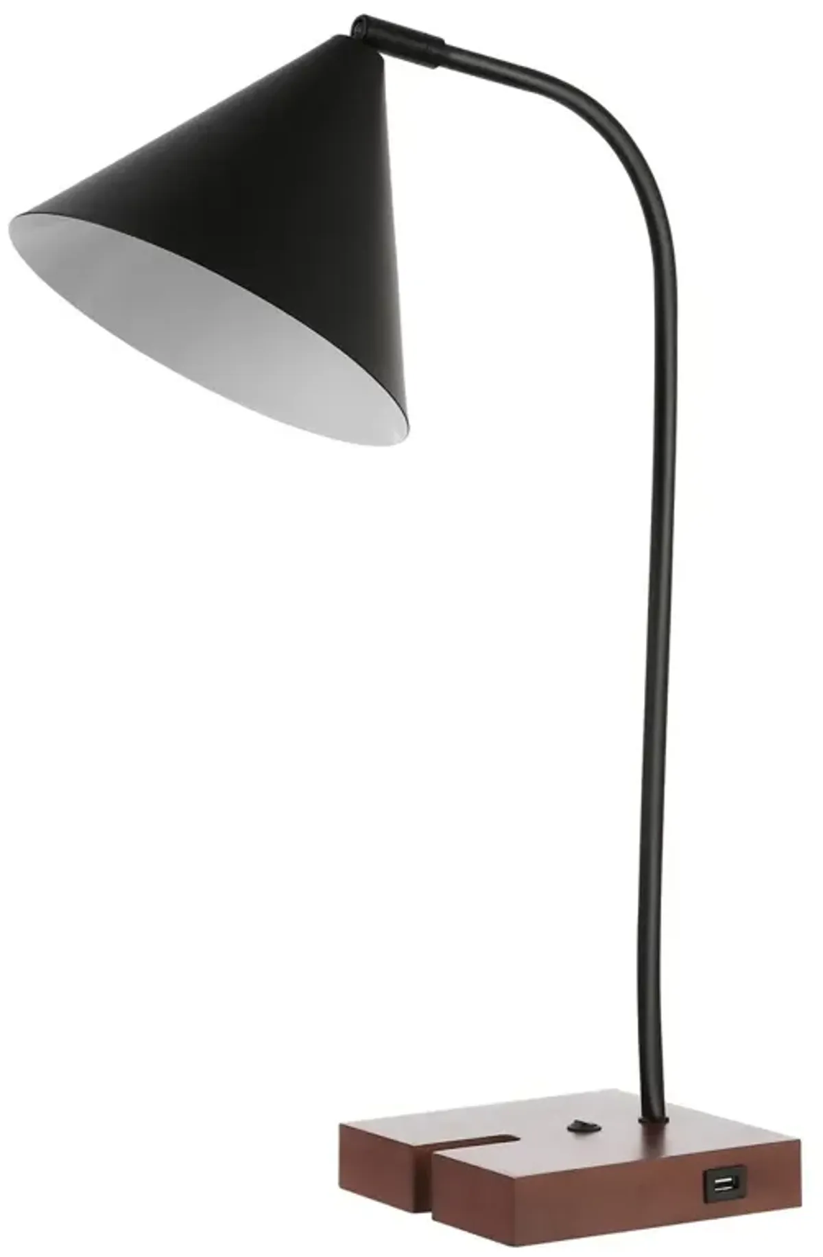 Bennie 22.5" Table Lamp with USB Port - Black
