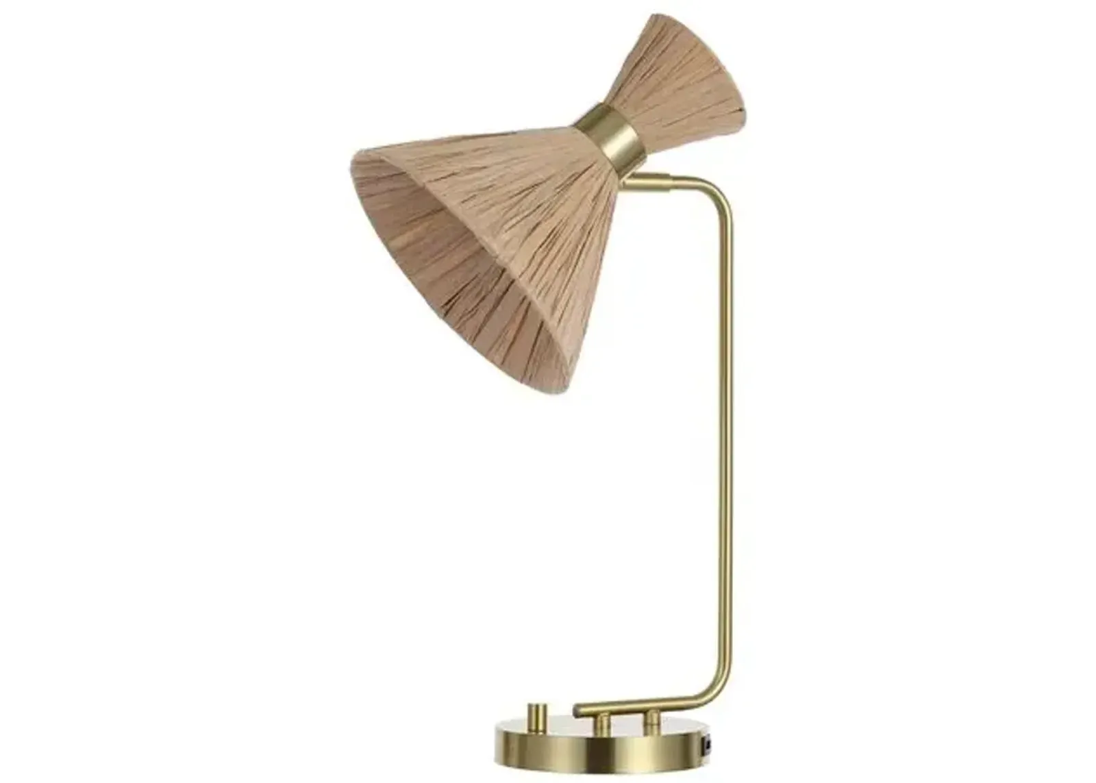 Christa Table Lamp - Brass/Natural - Gold