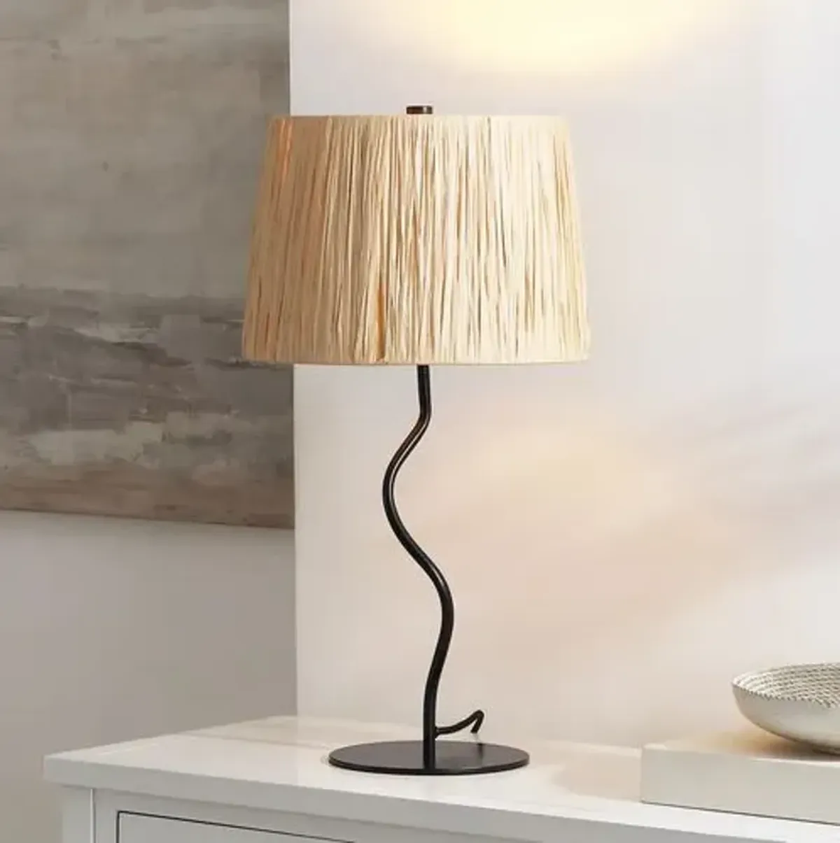 Jobe Table Lamp - Black/Natural