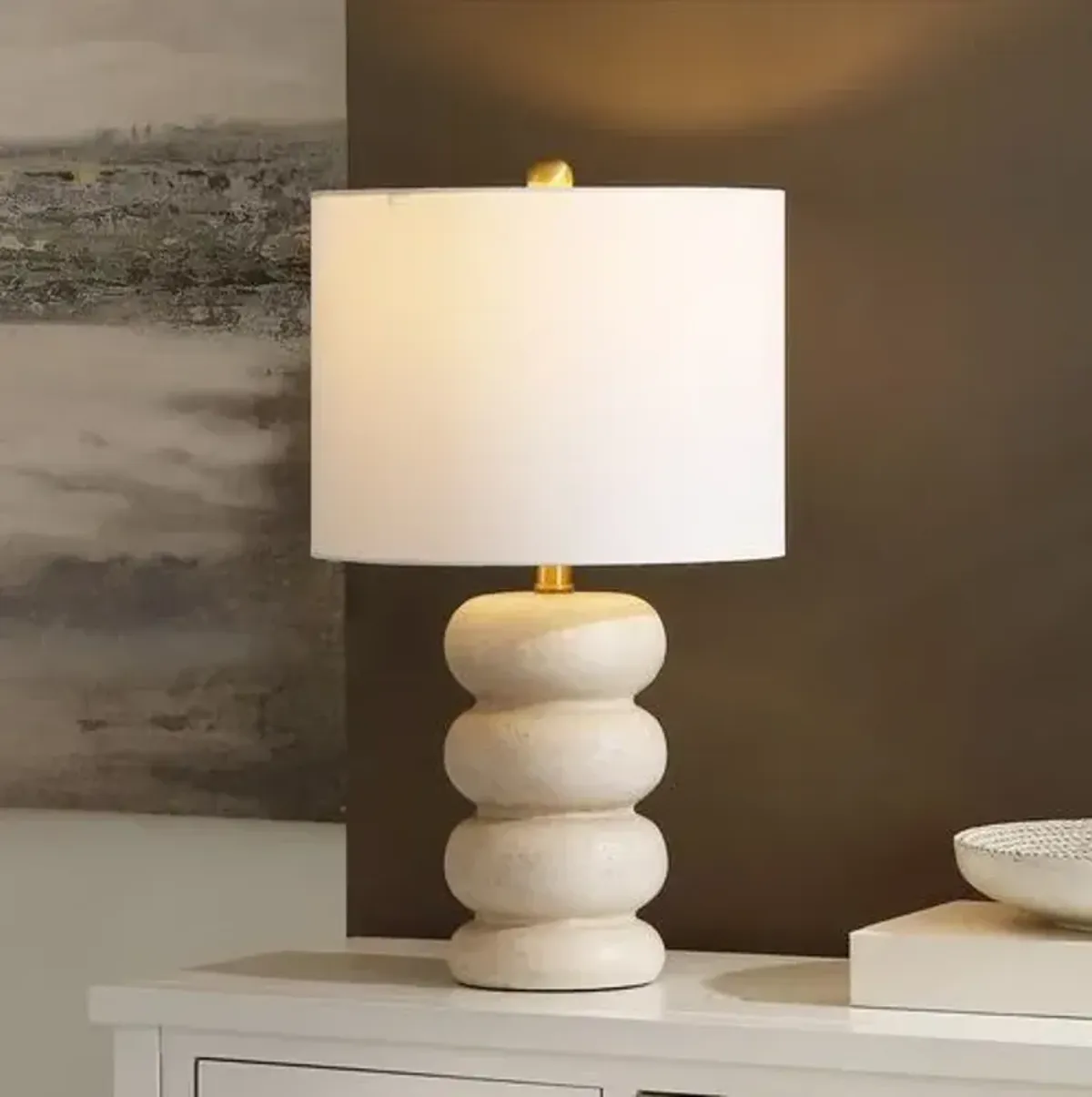 Sapphira Table Lamp - Cream - Ivory