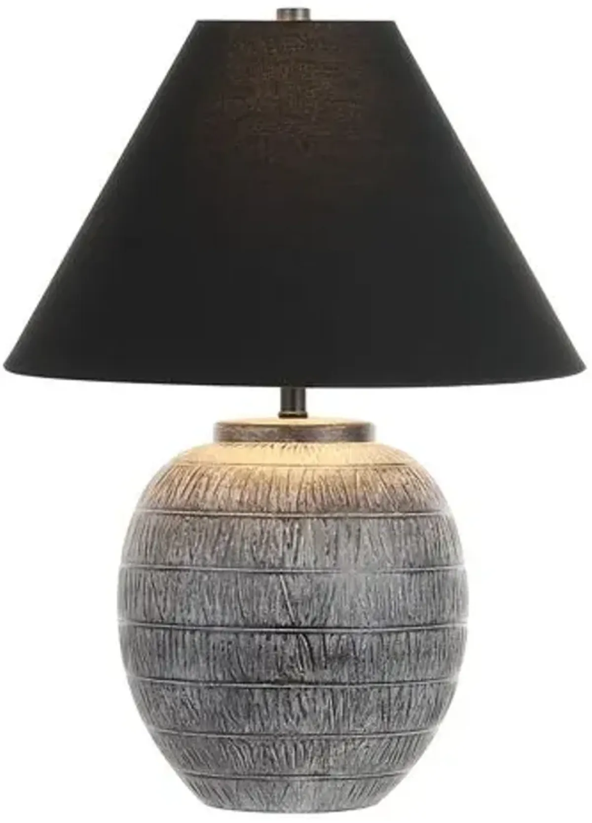 Moni 22" Table Lamp - Grey/Black - Gray