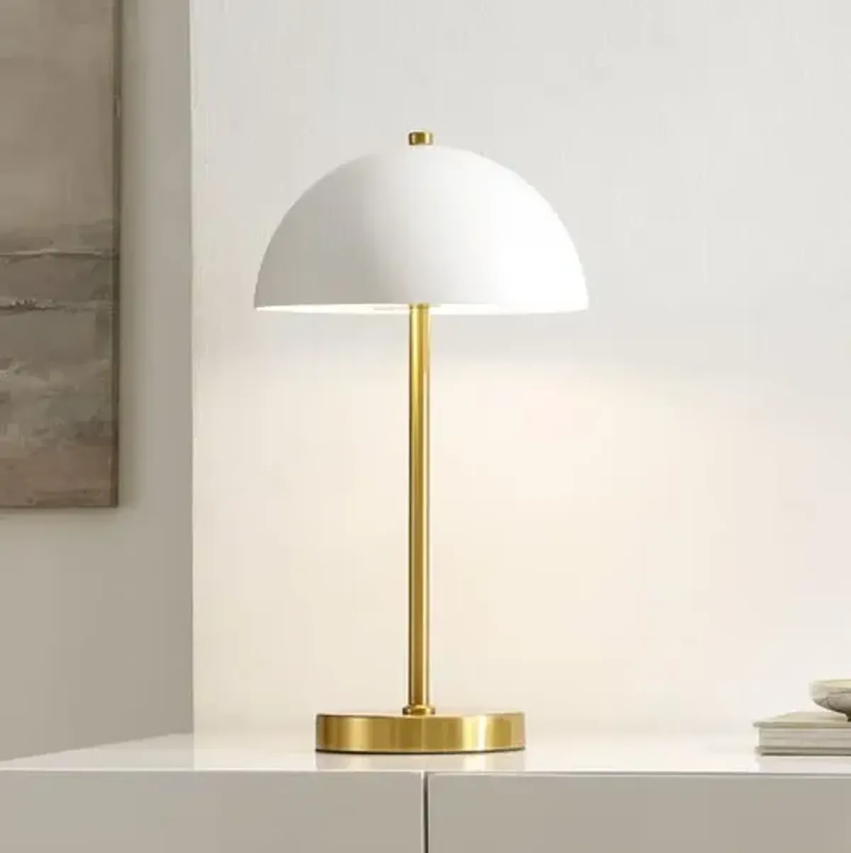 Bett 19.5" Table Lamp - Brass/White - Gold