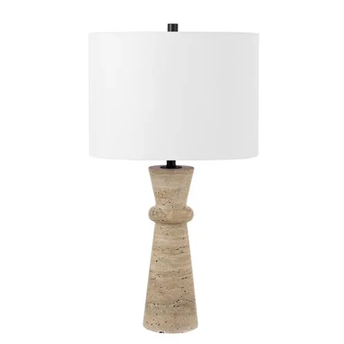 Frela 25.25" Travertine Table Lamp - Ivory