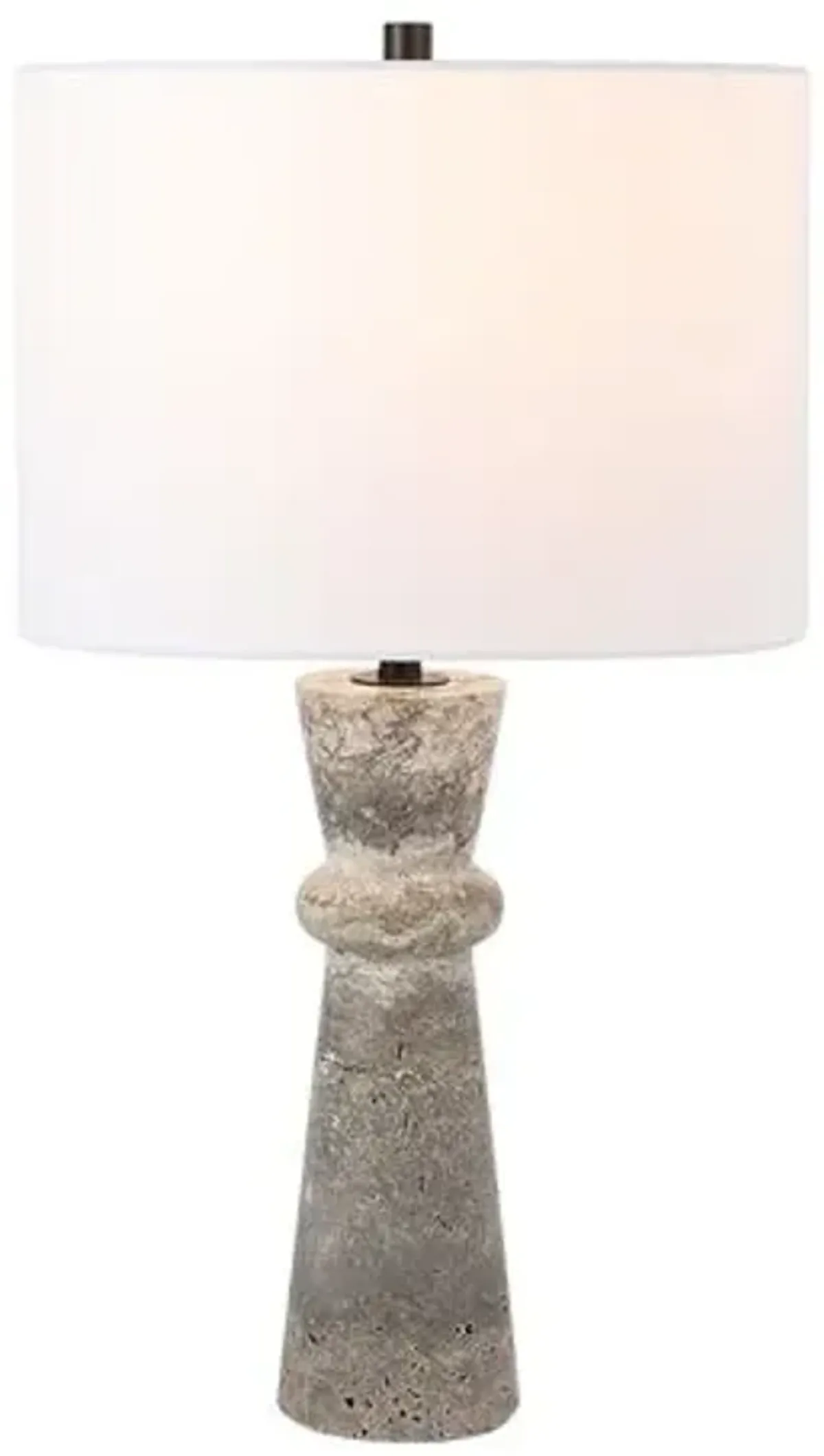 Frela 25.25" Travertine Table Lamp - Gray