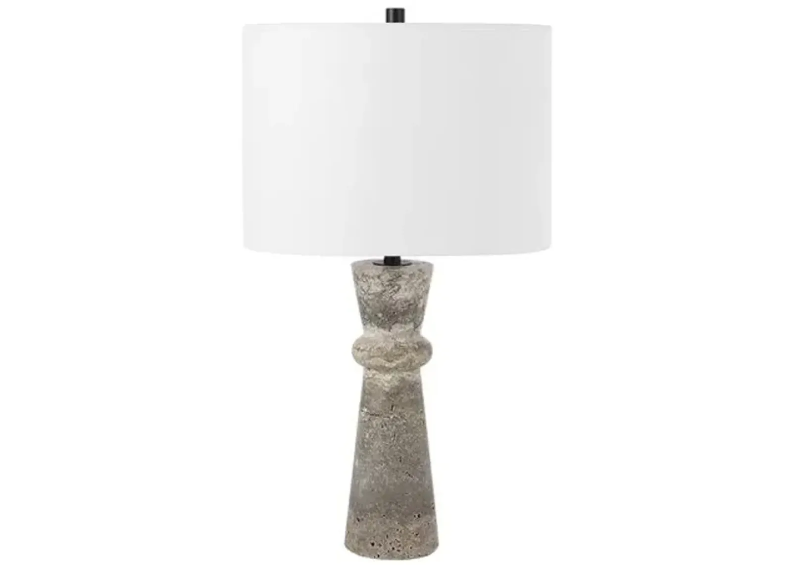 Frela 25.25" Travertine Table Lamp - Gray