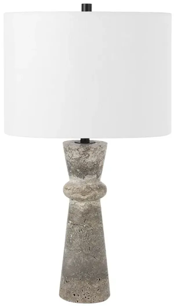 Frela 25.25" Travertine Table Lamp - Gray