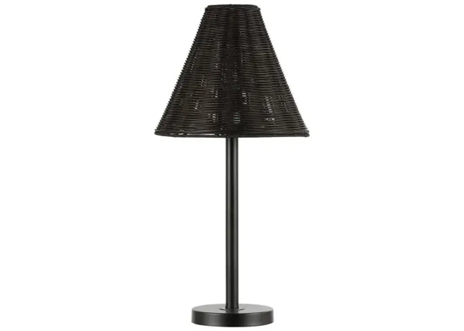 Zina 24" Rattan Table Lamp - Black