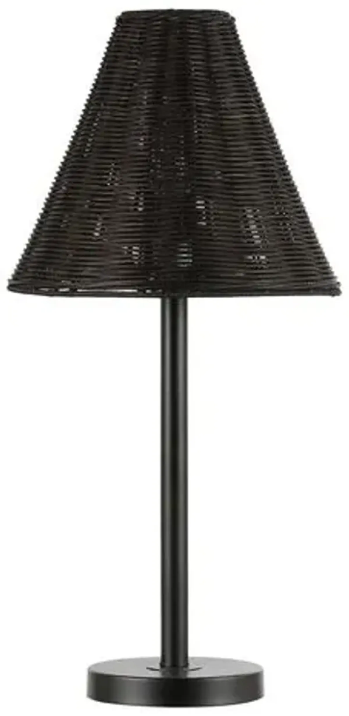 Zina 24" Rattan Table Lamp - Black