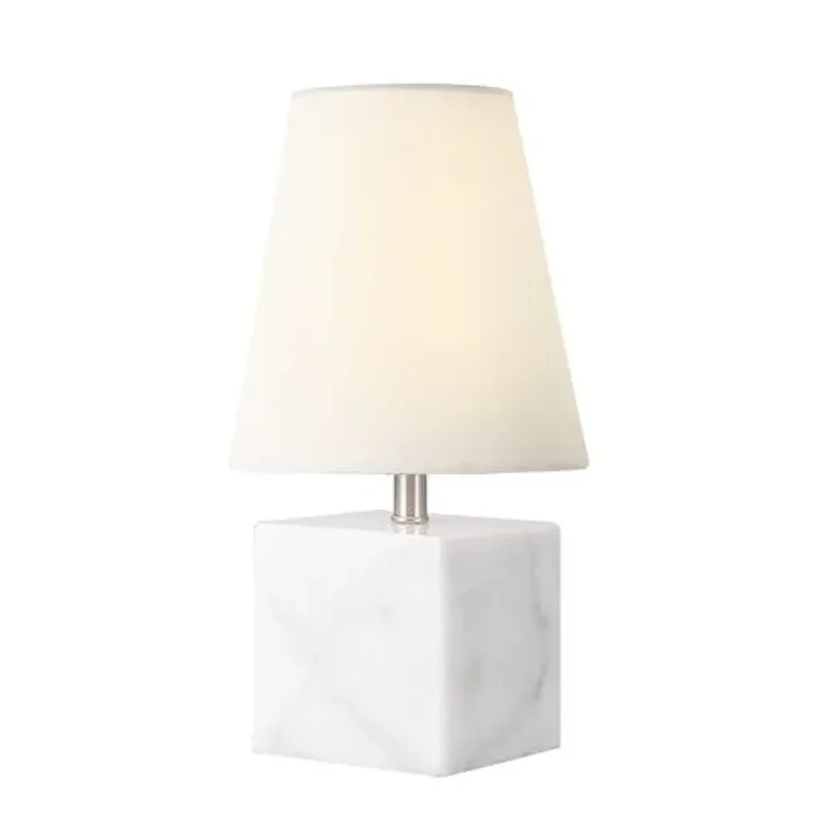 Amella 16" Table Lamp - White/Nickel