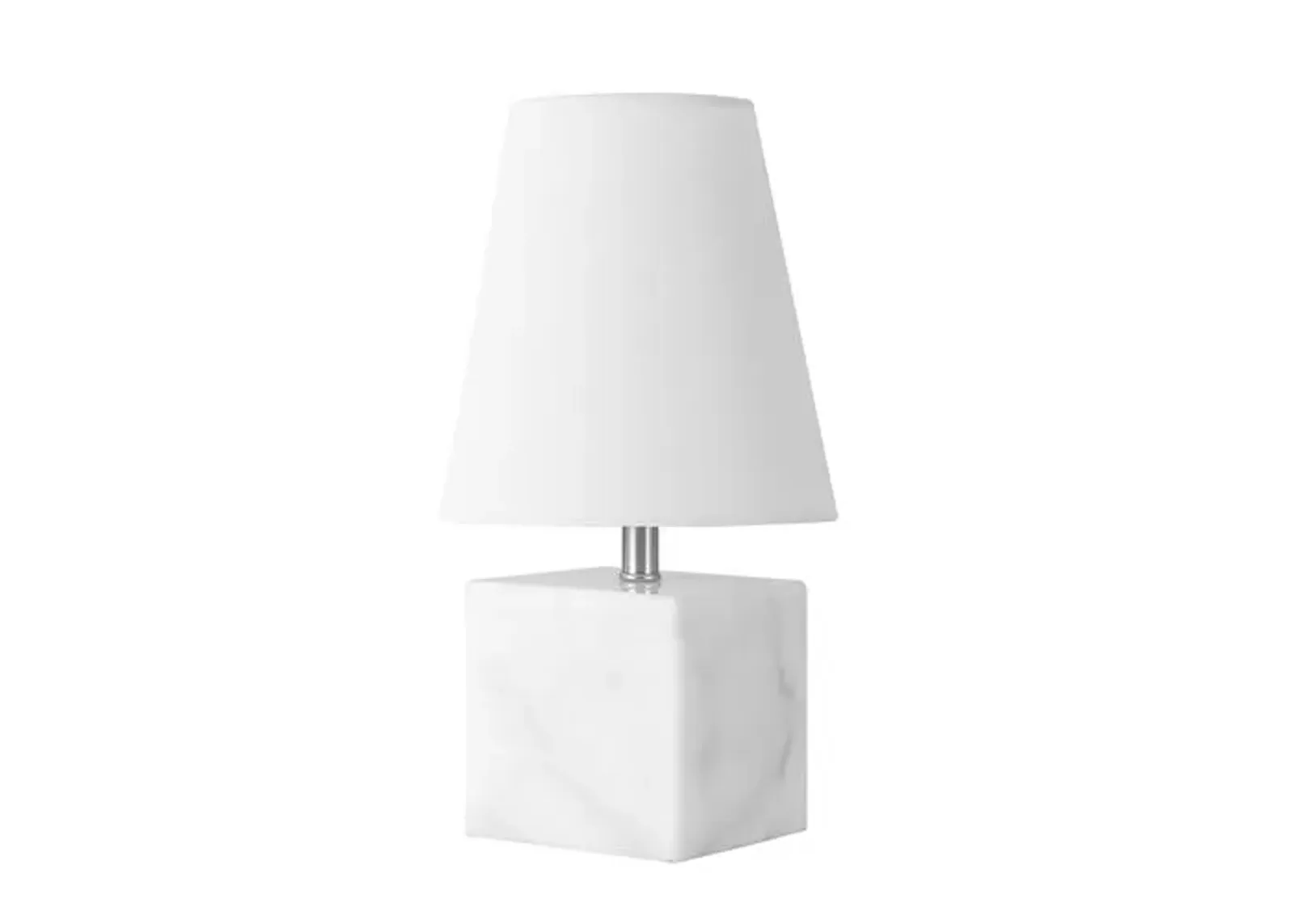 Amella 16" Table Lamp - White/Nickel