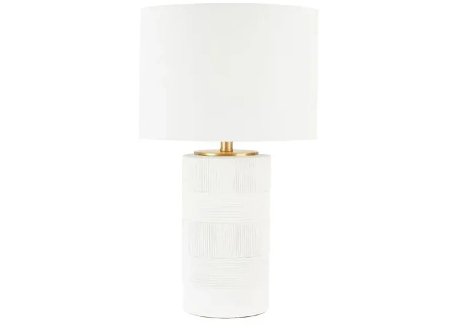 Demitri 25" Table Lamp - White