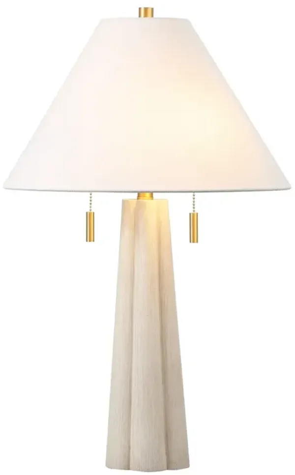 Zahara 25" Table Lamp - White Washed/Gold