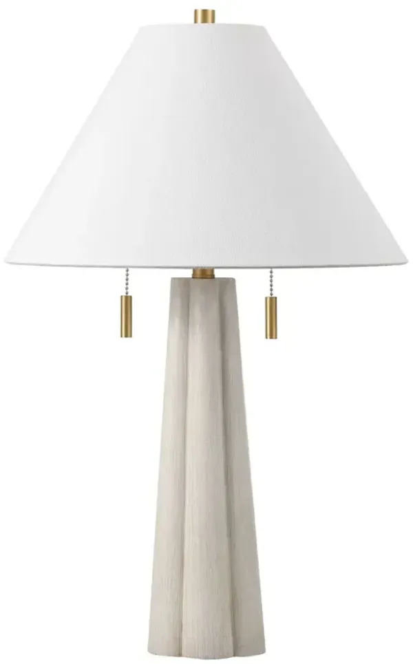 Zahara 25" Table Lamp - White Washed/Gold