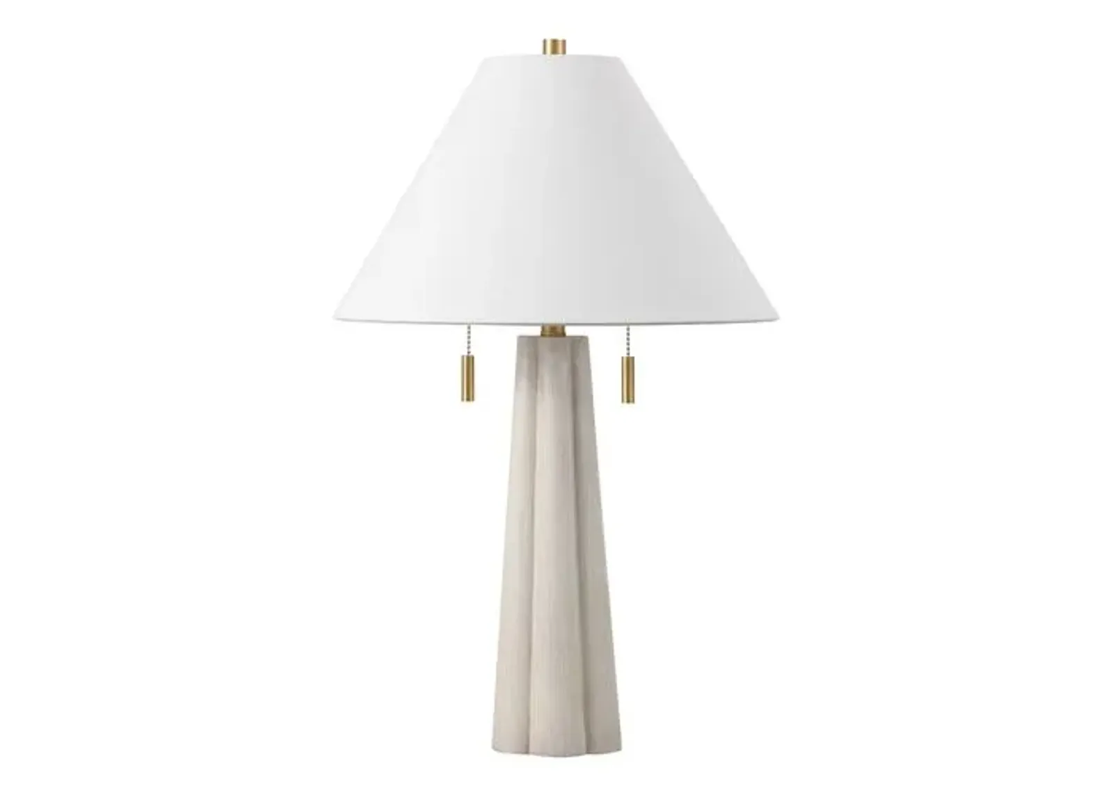 Zahara 25" Table Lamp - White Washed/Gold