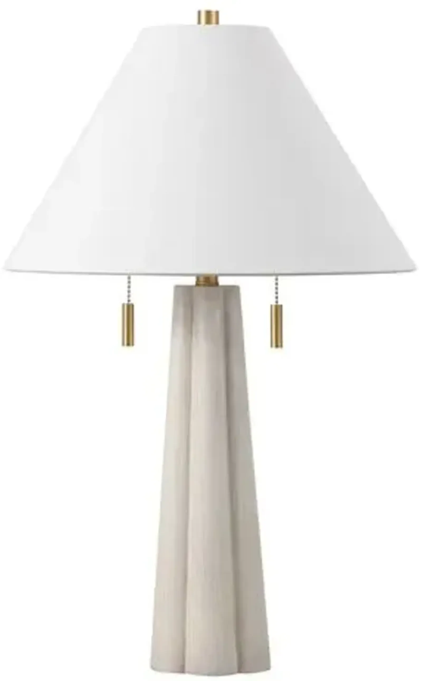 Zahara 25" Table Lamp - White Washed/Gold