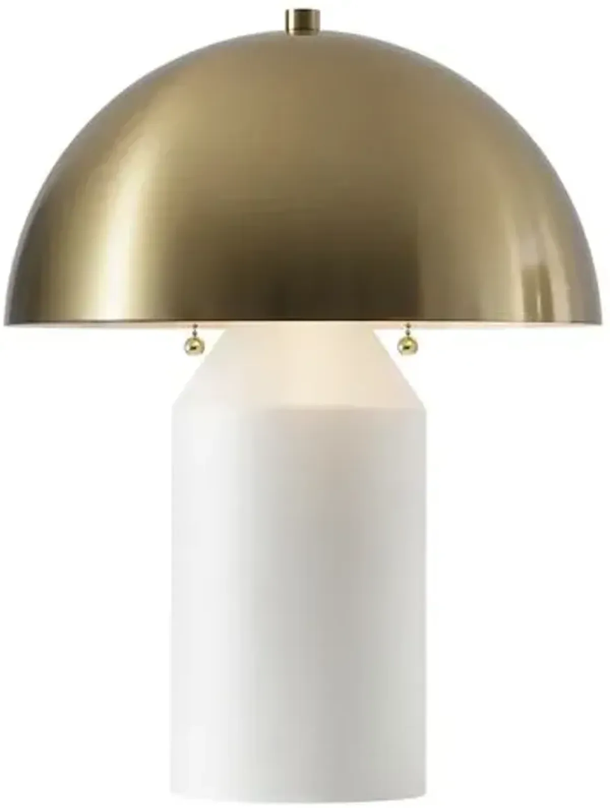 Mirabel 17.5" Table Lamp - White/Brass - Gold