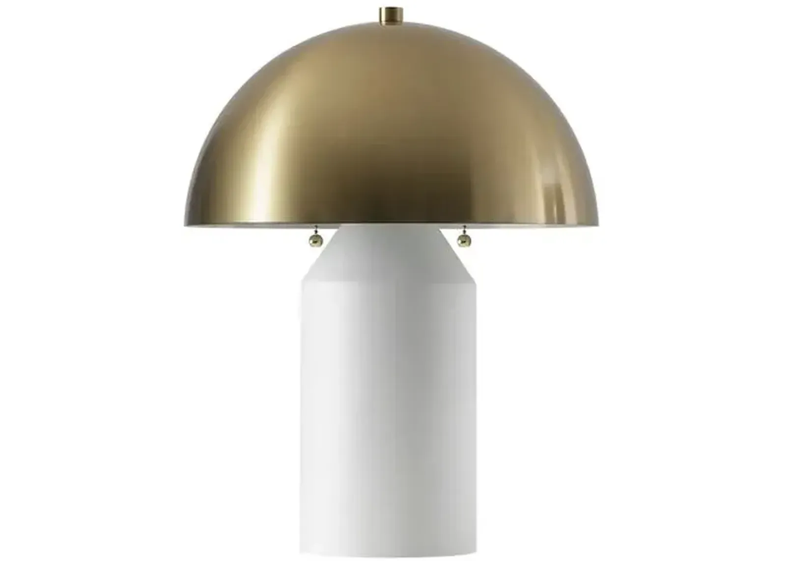 Mirabel 17.5" Table Lamp - White/Brass - Gold