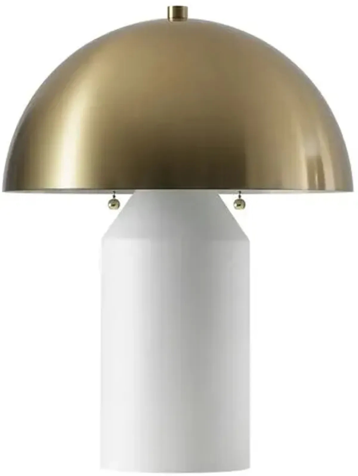 Mirabel 17.5" Table Lamp - White/Brass - Gold