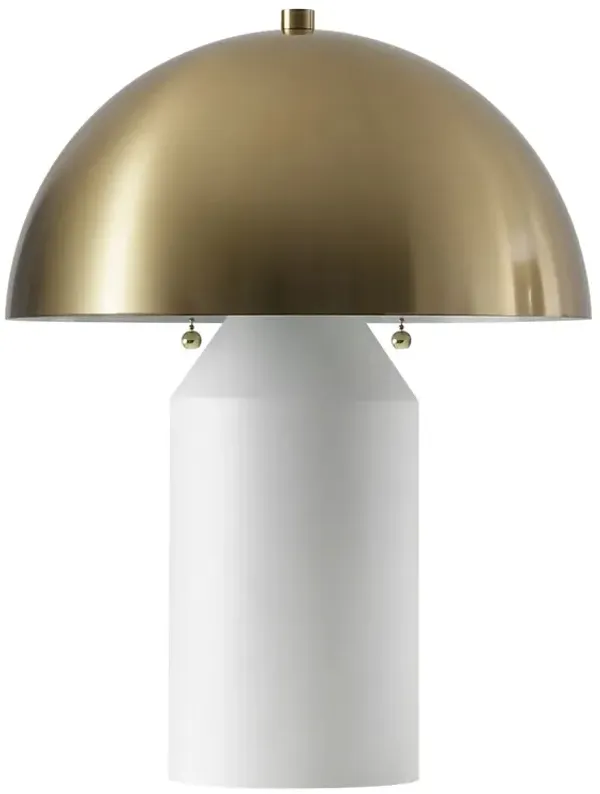 Mirabel 17.5" Table Lamp - White/Brass - Gold