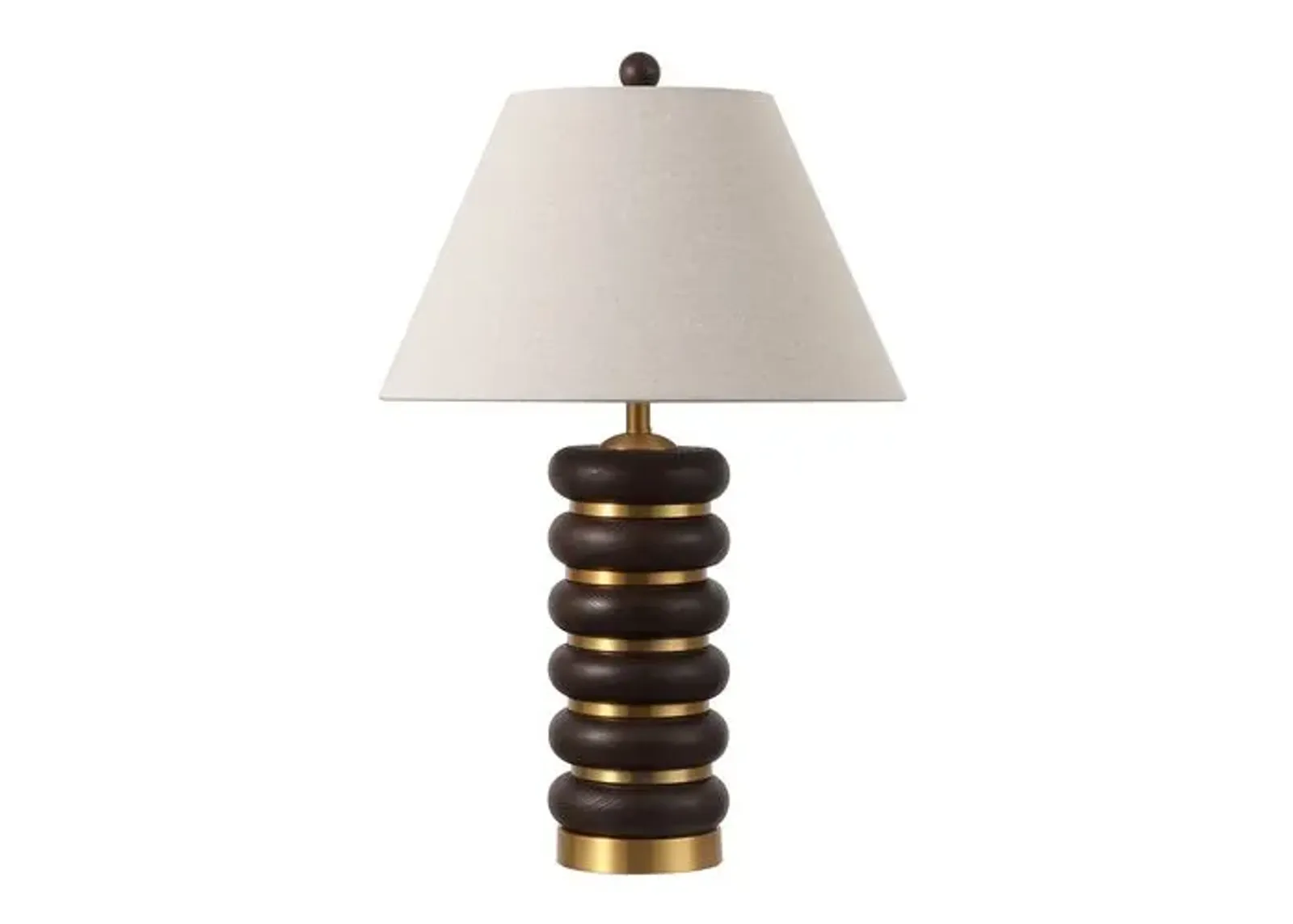 Morrie 25" Table Lamp - Dark Brown/Brass