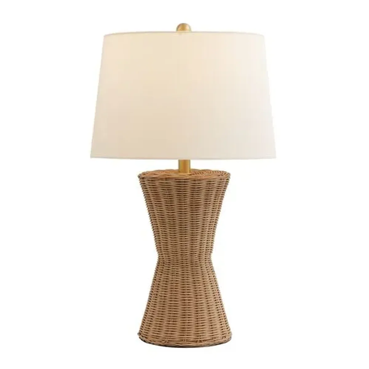 Bessie 26" Rattan Table Lamp - Natural/Brass - Brown