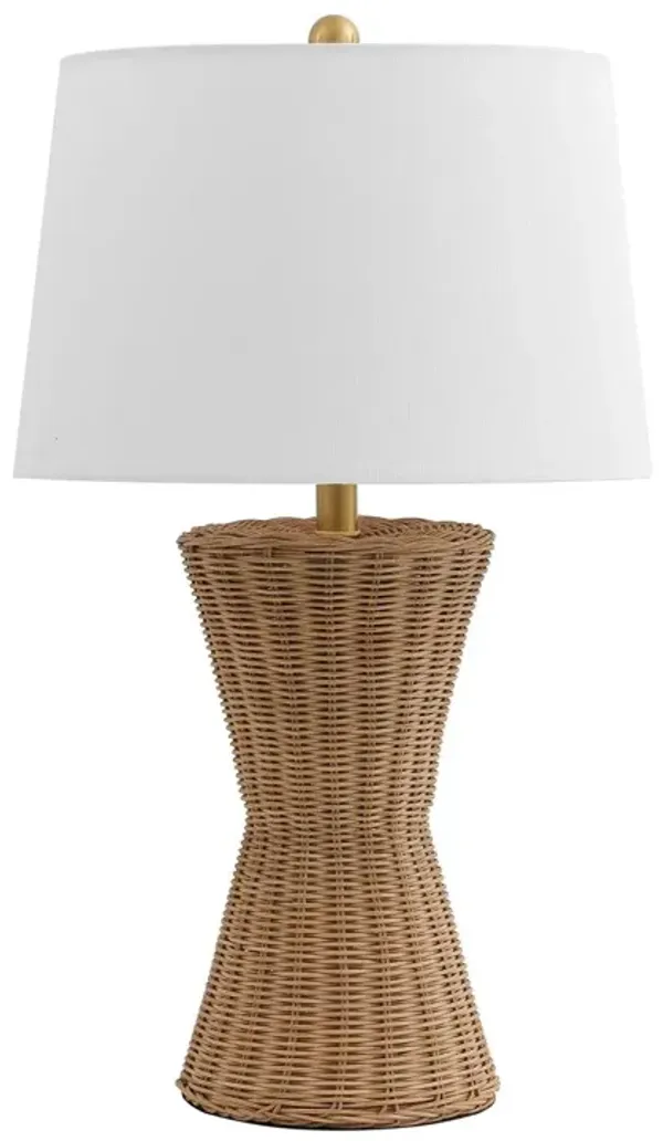 Bessie 26" Rattan Table Lamp - Natural/Brass - Brown