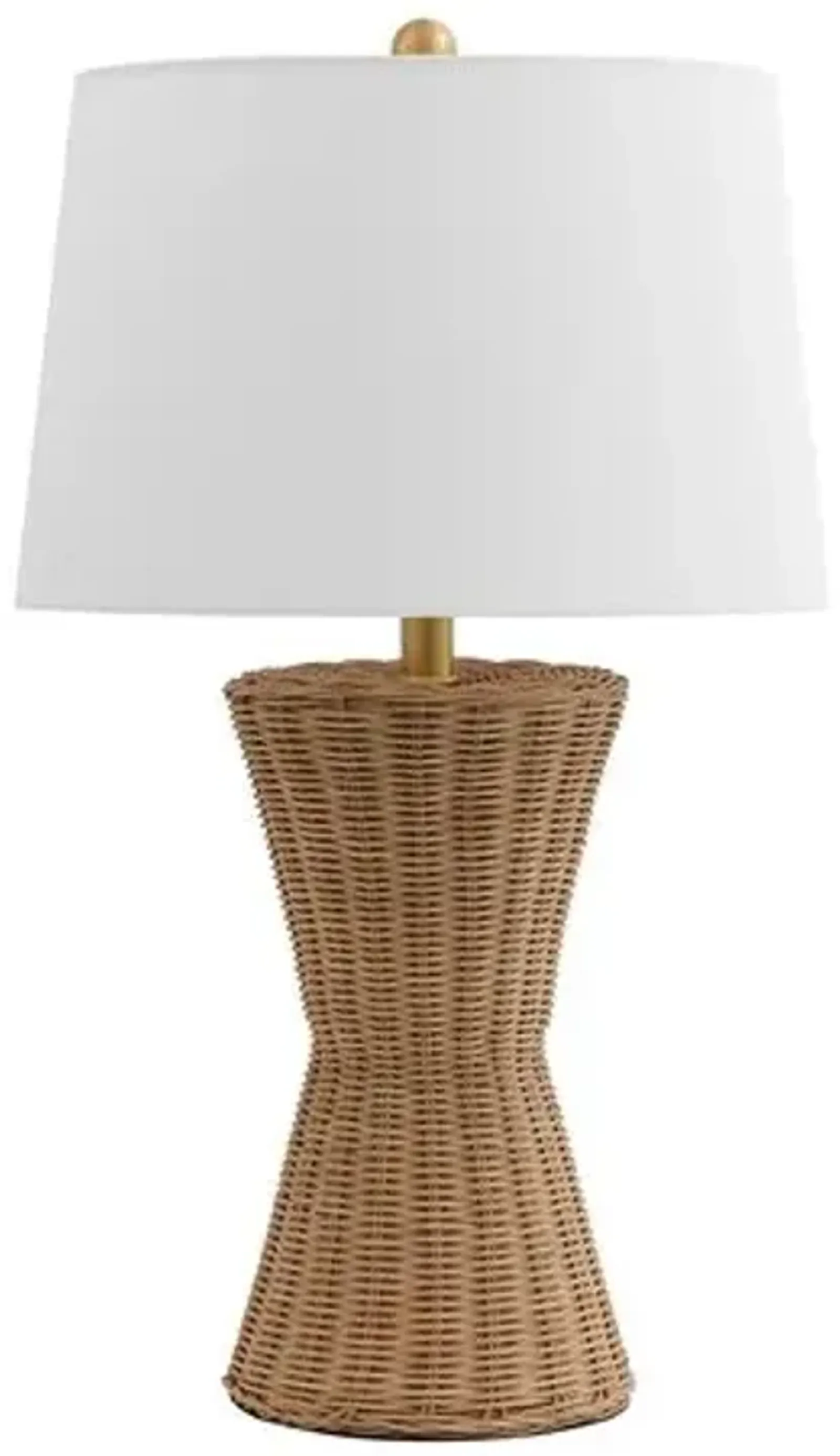 Bessie 26" Rattan Table Lamp - Natural/Brass - Brown