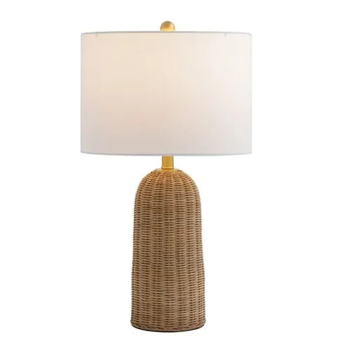 Wolly 25.5" Table Lamp - Natural/Brass - Handcrafted - Brown