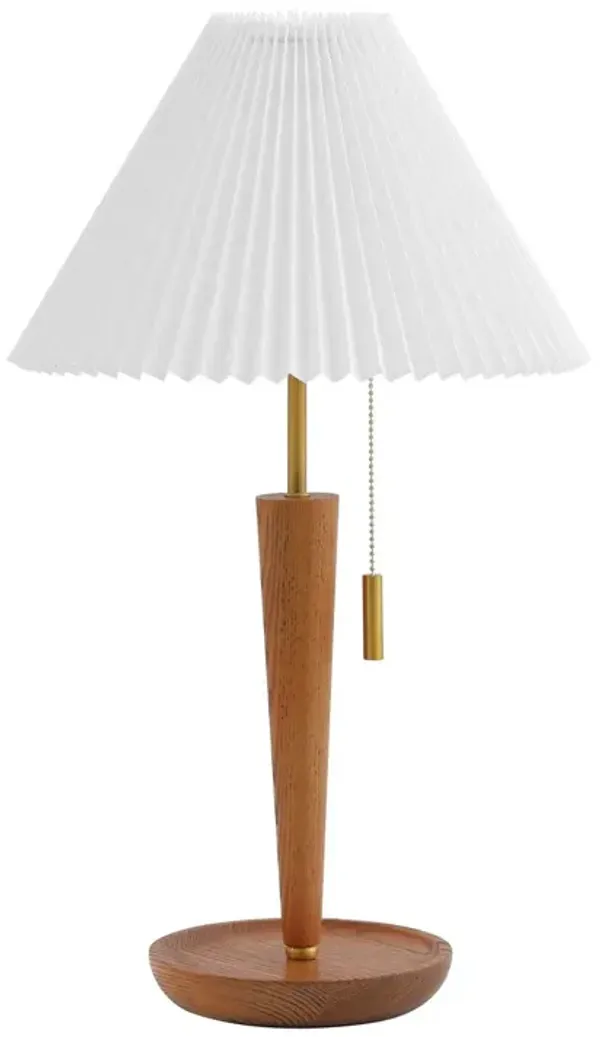Winifred 23" Table Lamp - Walnut/Brass - Brown
