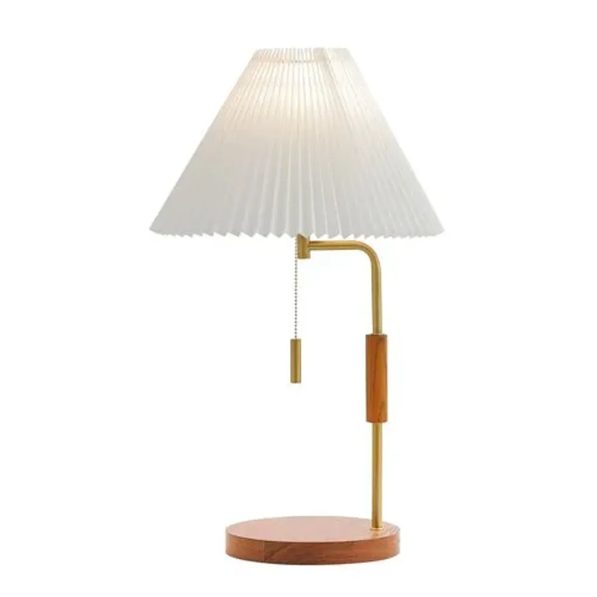 Lejer 24" Table Lamp - Walnut/Brass - Brown