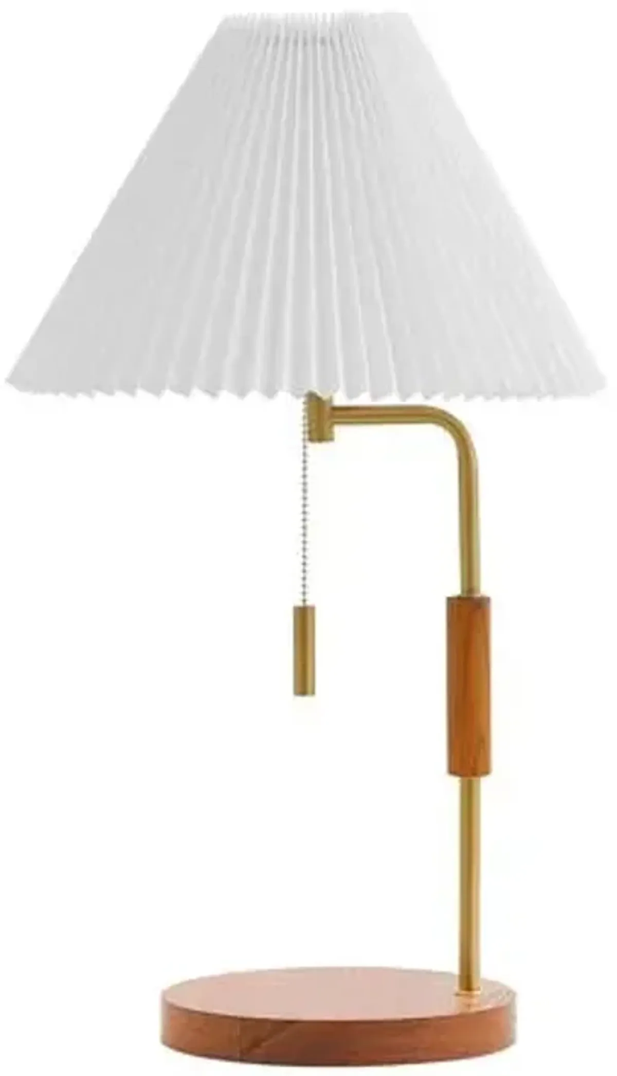 Lejer 24" Table Lamp - Walnut/Brass - Brown