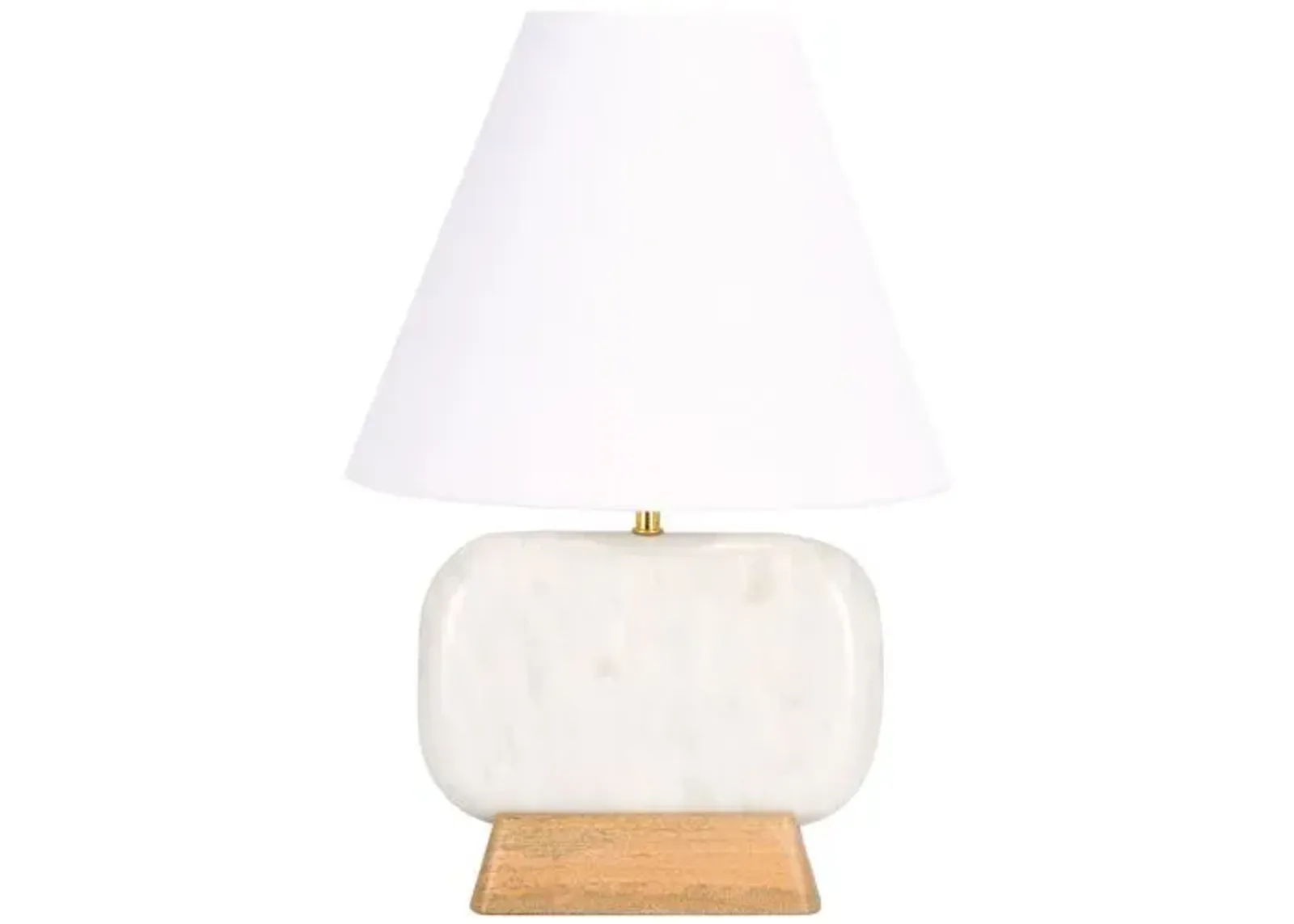 Amiya 17" Table Lamp - White Marble/Natural