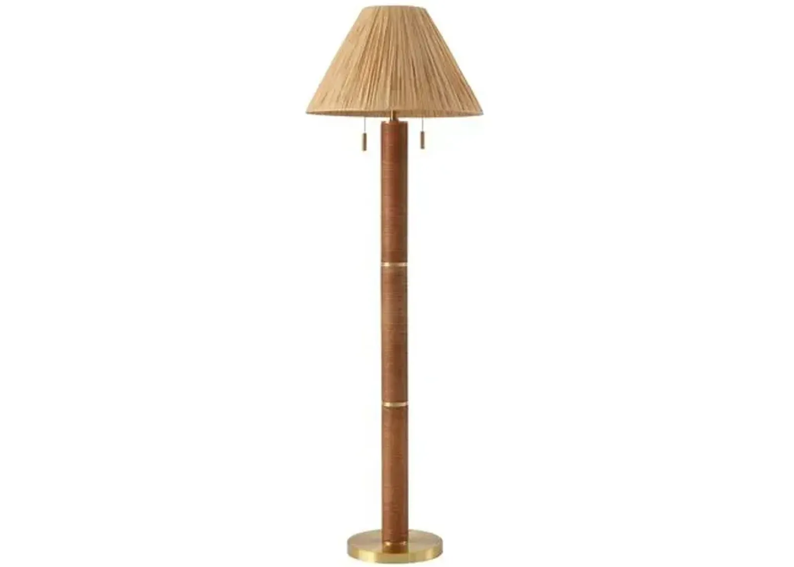 Viana 62" Floor Lamp - Natural/Gold