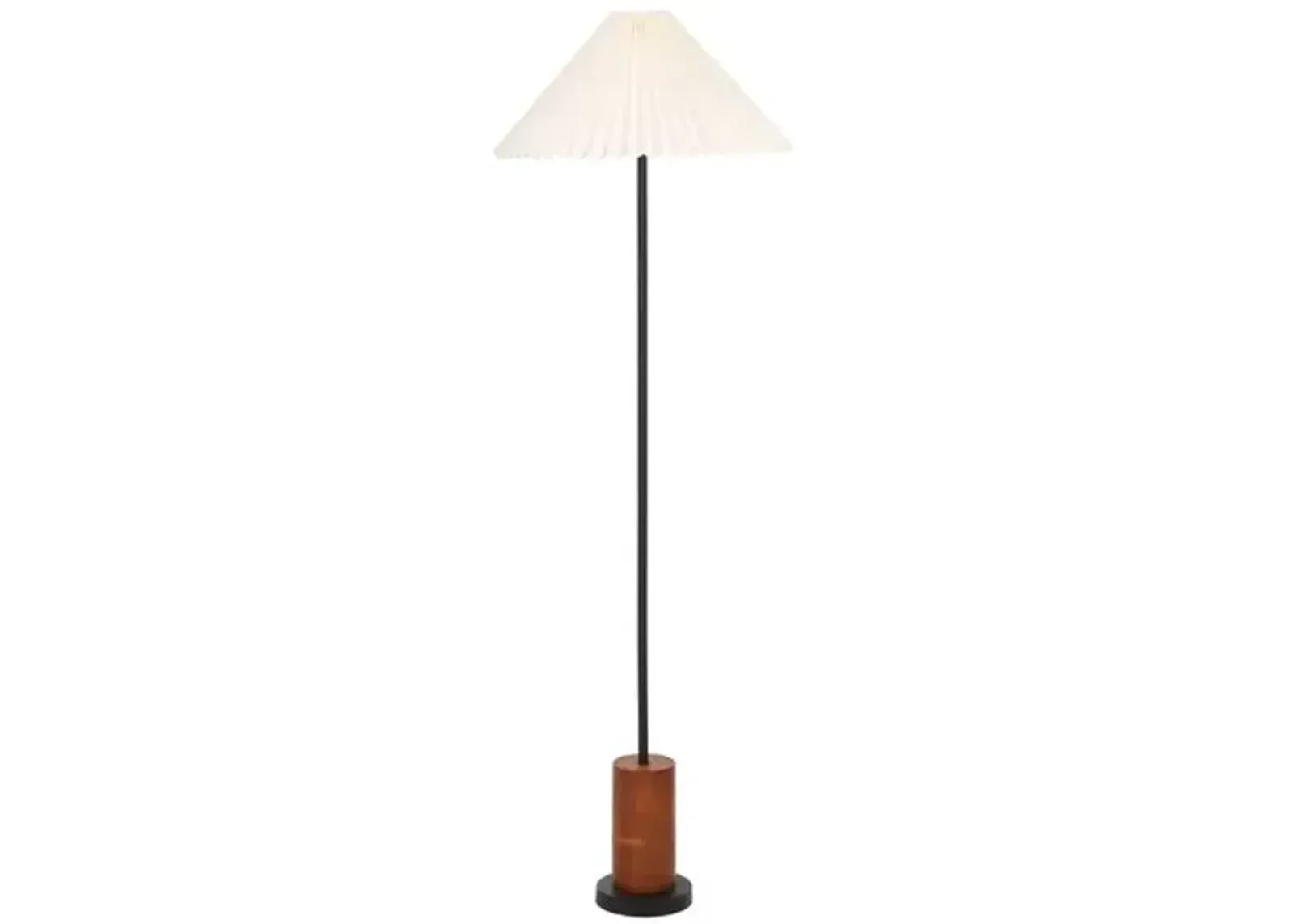 Roanne 54" Floor Lamp - Walnut/Black